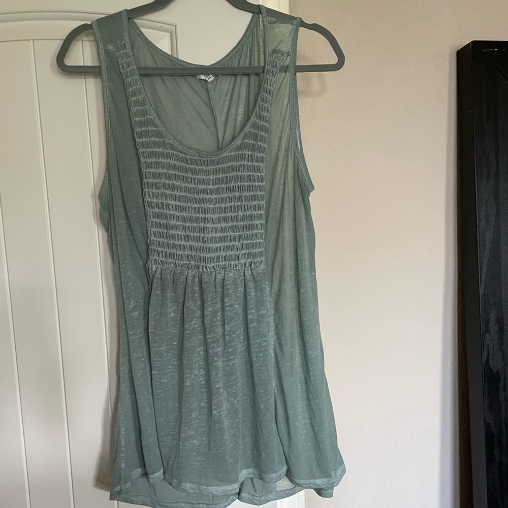 Green See through tank top 🩵